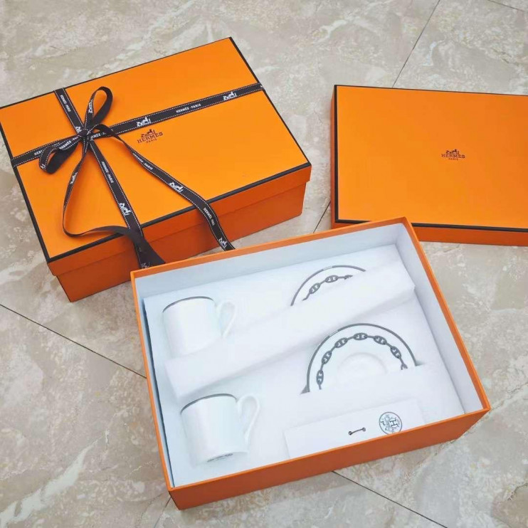 Набор кофейных пар Hermes Chaine d’Ancre 230 мл 