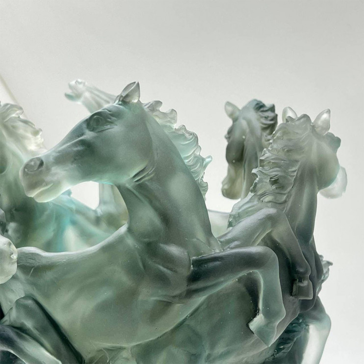 Вазa Daum Cavalcade серебристая 33 см