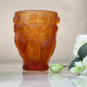 Ваза Lalique Bacchantes 16 см оражневая
