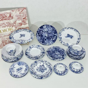 Столовый сервиз Christian Dior Toile de Jouy 6 персон синий 