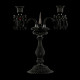 Хрустальный черный канделябр Baccarat