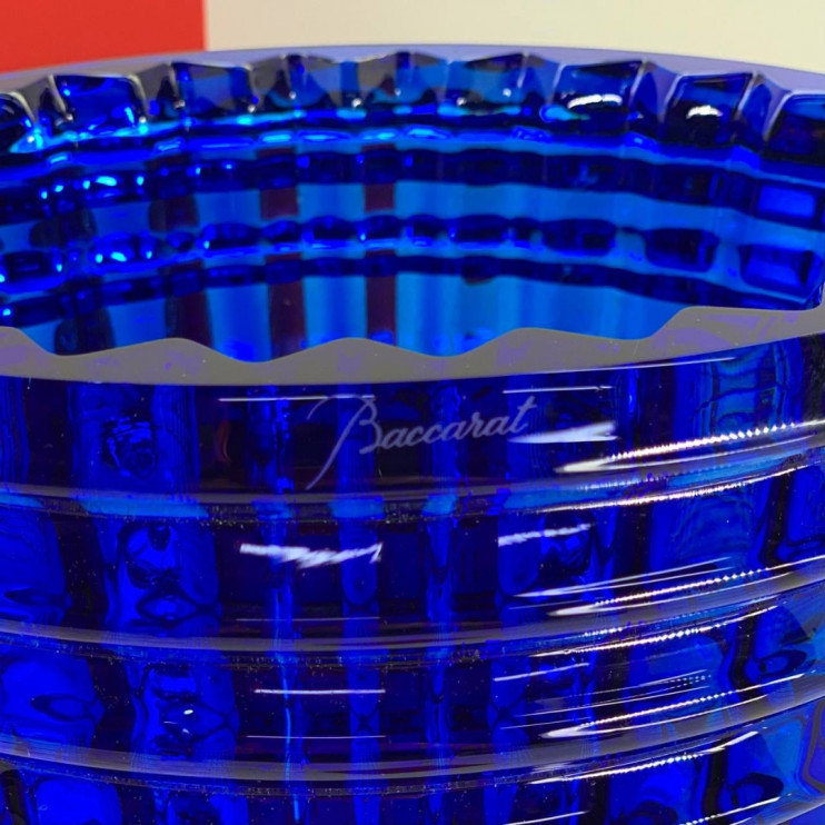 Ваза Baccarat Eye круглая синяя 30 см
