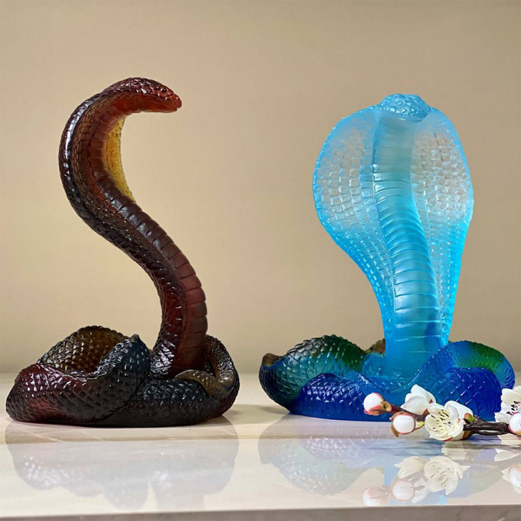 Статуэтка Daum Crustal Cobra Figurine 22*18 см