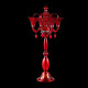 Центральный элемент канделябра Baccarat с 4 ручками красного цвета