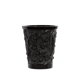 Ваза для цветов "Mures" черная Lalique 22 см 