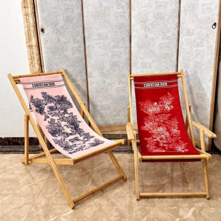 Шезлонг Christian Dior Toile de Jouy красный