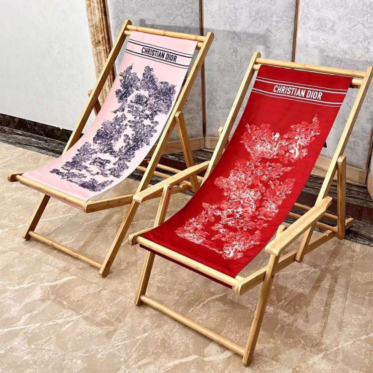 Шезлонг Christian Dior Toile de Jouy красный
