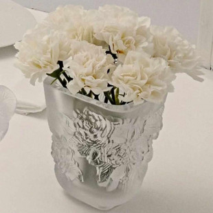Ваза для цветов Lalique прозрачная 22 см 