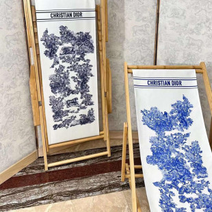 Шезлонг Christian Dior Toile de Jouy синий