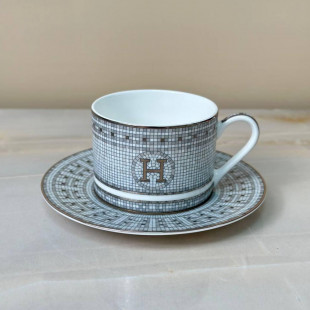 Чайный сервиз Hermes Mosaique platinum на 6 персон