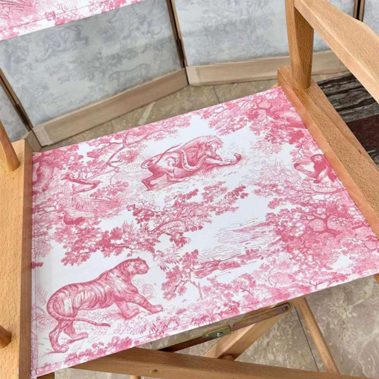 Складной стул Christian Dior Toile de Jouy розовый