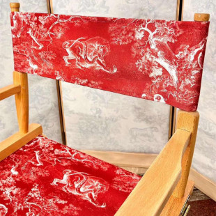 Складной стул Christian Dior Toile de Jouy красный