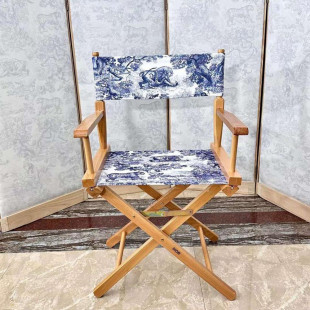 Складной стул Christian Dior Toile de Jouy синий 