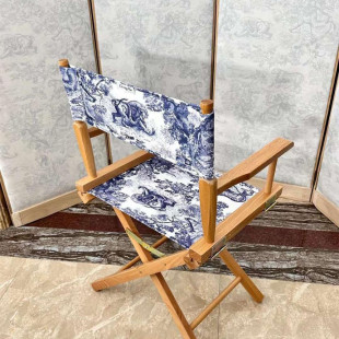 Складной стул Christian Dior Toile de Jouy синий 