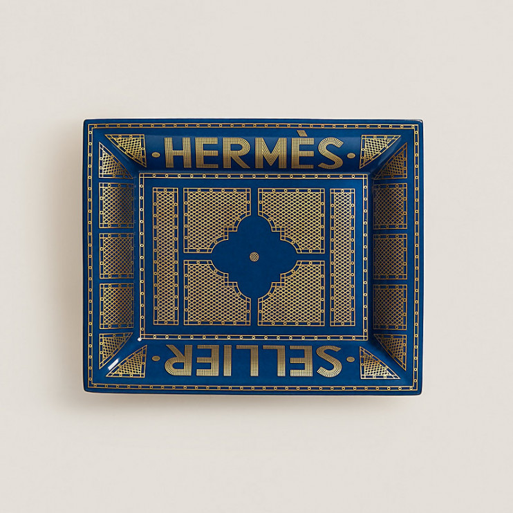 Монетница Hermes синяя 21x17 см