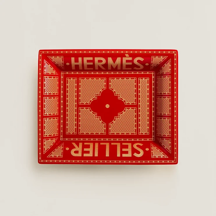 Монетница Hermes красная 21x17 см