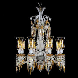 8 Светло-золотая хрустальная люстра Baccarat
