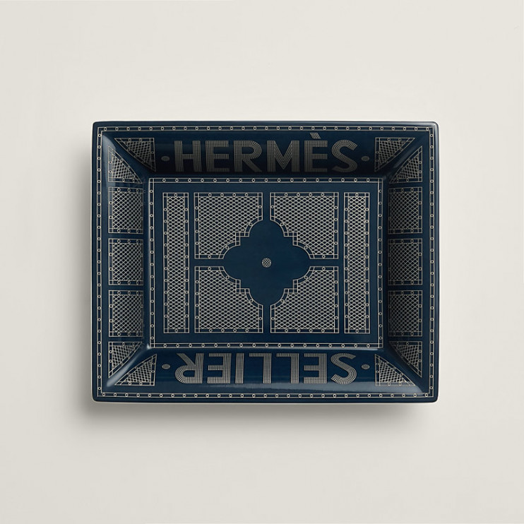 Монетница Hermes темно-синяя 21x17 см