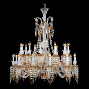 Стильная янтарная хрустальная люстра Baccarat