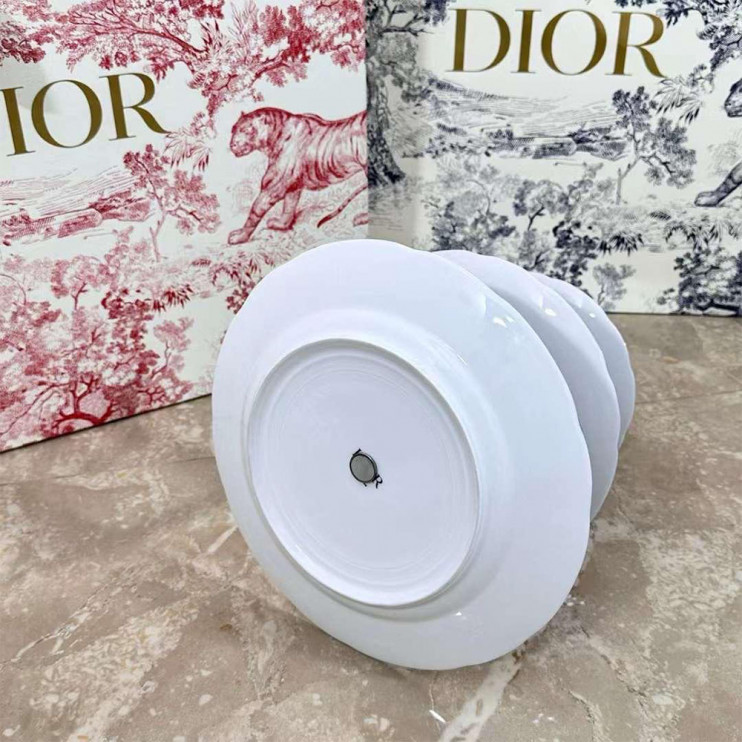 Трехъярусная подставка для торта Dior Toile de Jouy бежевая