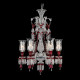 Стиль 6 Светлая хрустальная люстра Baccarat винно-красного цвета