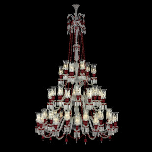 Изготовленная на заказ большая хрустальная люстра Baccarat для отеля