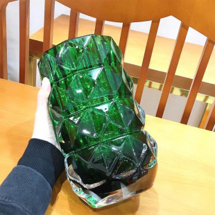 Ваза Baccarat Louxor круглая зелёная 22 см 