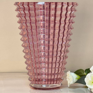 Ваза Baccarat Eye, 30см круглая розовая