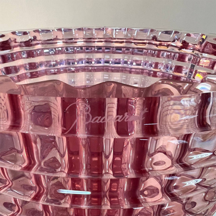 Ваза Baccarat Eye, 30см круглая розовая