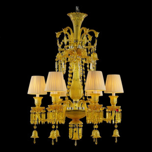 6 Хрустальная люстра Baccarat светло-желтого цвета в стиле