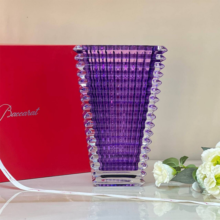 Ваза Baccarat Eye, 30см прямоугольная фиолетовая