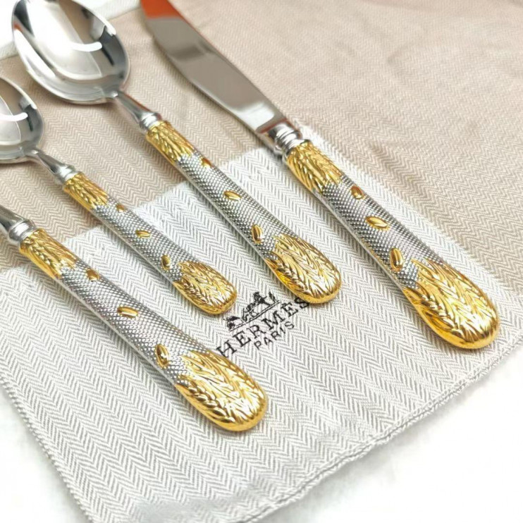 Столовые приборы Hermes Gold (4 предмета