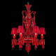 6 Светло-красная хрустальная люстра Baccarat