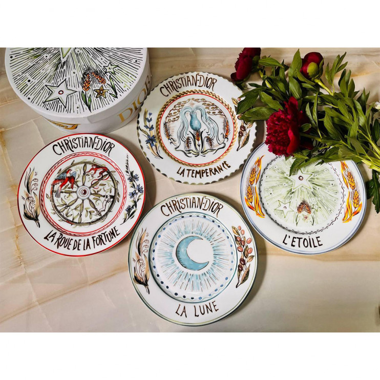 Набор тарелок Christian Dior Tarot and Puglia La Lune 4 шт 26 см
