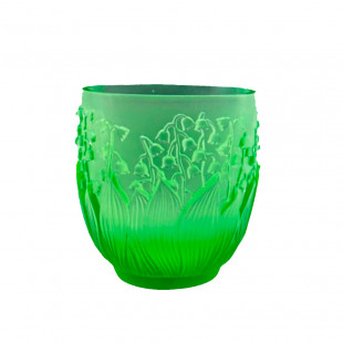 Подсвечник Lalique Muguet зеленый 9см 