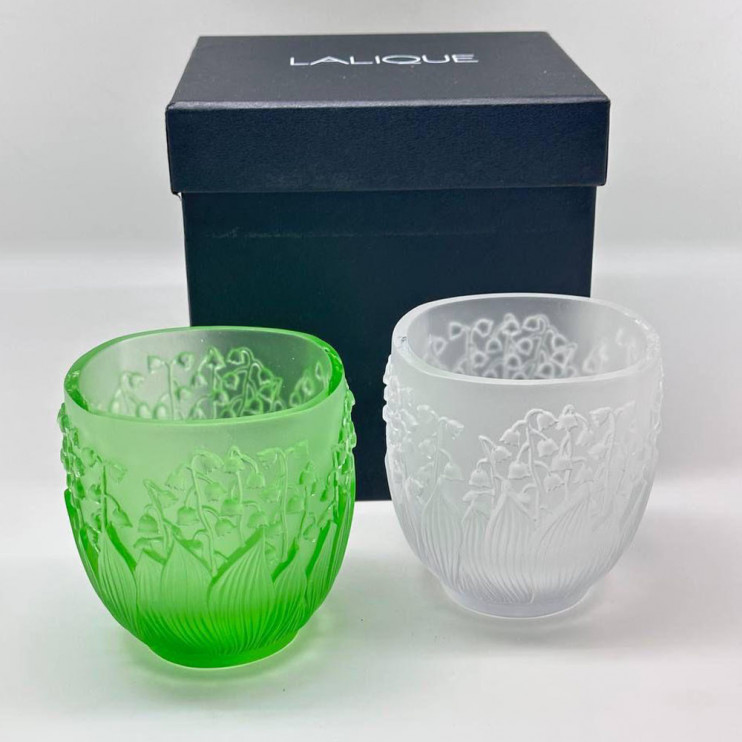 Подсвечник Lalique Muguet прозрачный 9см 