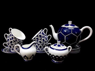 Чайный сервиз Hermes Bleus d'Ailleurs на 6 персон