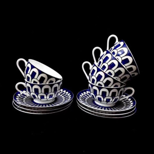 Чайный сервиз Hermes Bleus d'Ailleurs на 6 персон