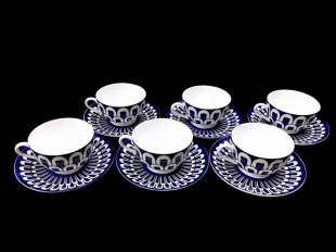 Чайный сервиз Hermes Bleus d'Ailleurs на 6 персон