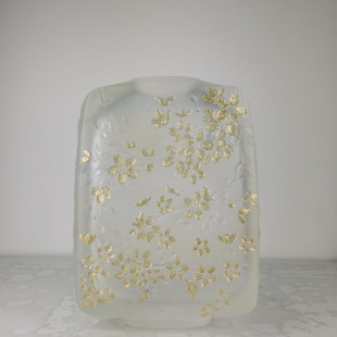 Ваза Lalique Fleurs De Cerisier белая 40см