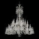 Освещение хромированной хрустальной люстры Baccarat