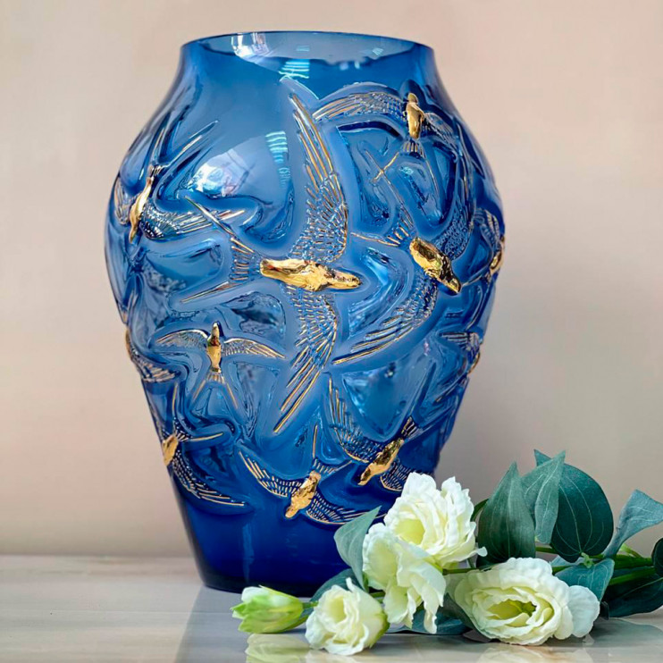 Ваза Lalique Hirondelles 40 см