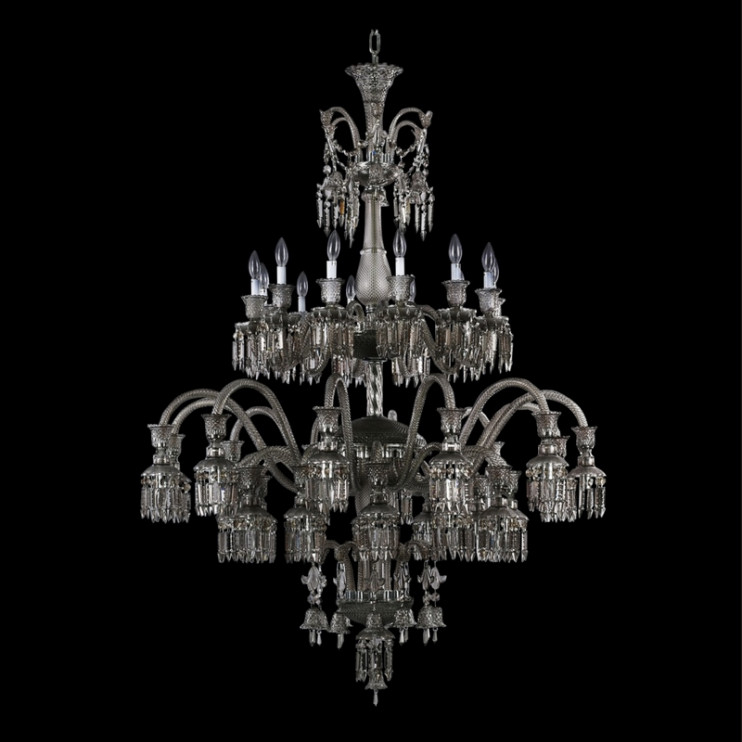 Хрустальная люстра Baccarat в стиле 36 Light дымчатого цвета